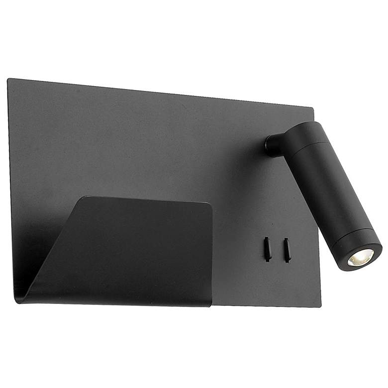 Image 1 Dorchester 6 1/2" High Black LED Wall Sconce