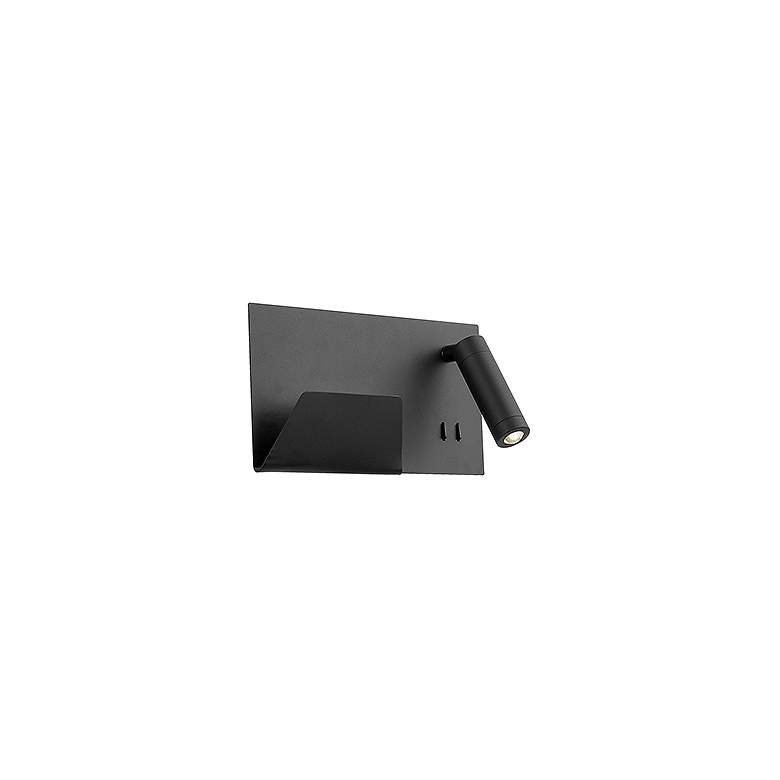 Image 2 Dorchester 6 1/2" High Black LED Wall Sconce more views