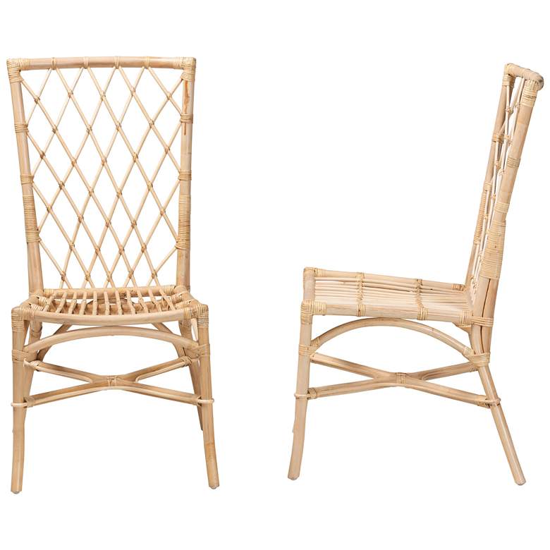 Image 7 Doria Natural Brown Rattan Dining Chairs Set of 2 more views
