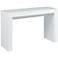 Dorian 47" Wide White Lacquer Rectangular Sofa Console Table