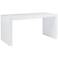 Dorian 62" Wide White Lacquer Rectangular Office Desk
