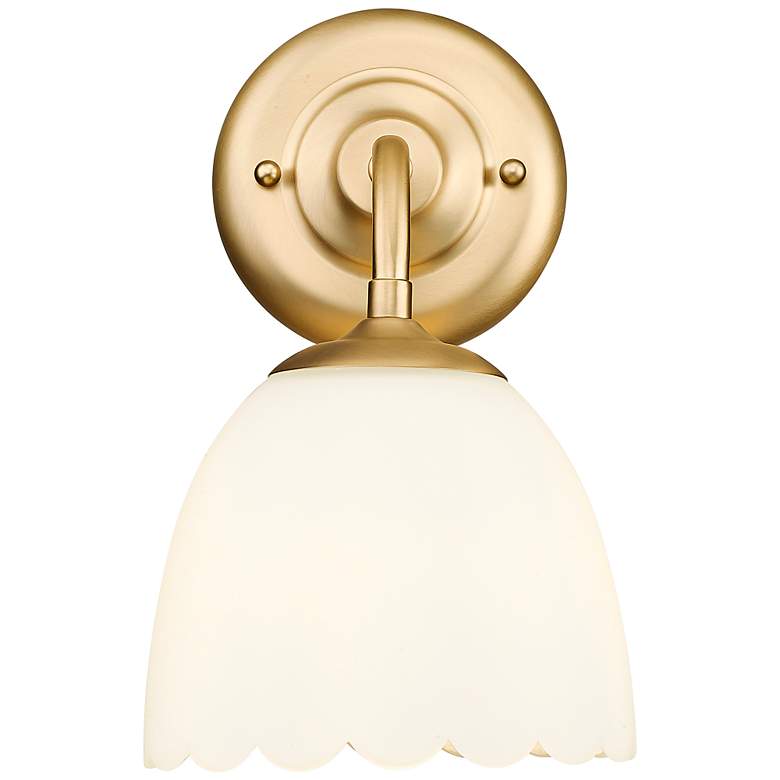 Image 1 Dorinda 11" High Brushed Champagne Bronze Wall Sconce