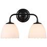 1_Dorinda 11" High Matte Black 2-Light Wall Sconce