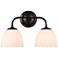 Dorinda 11" High Matte Black 2-Light Wall Sconce