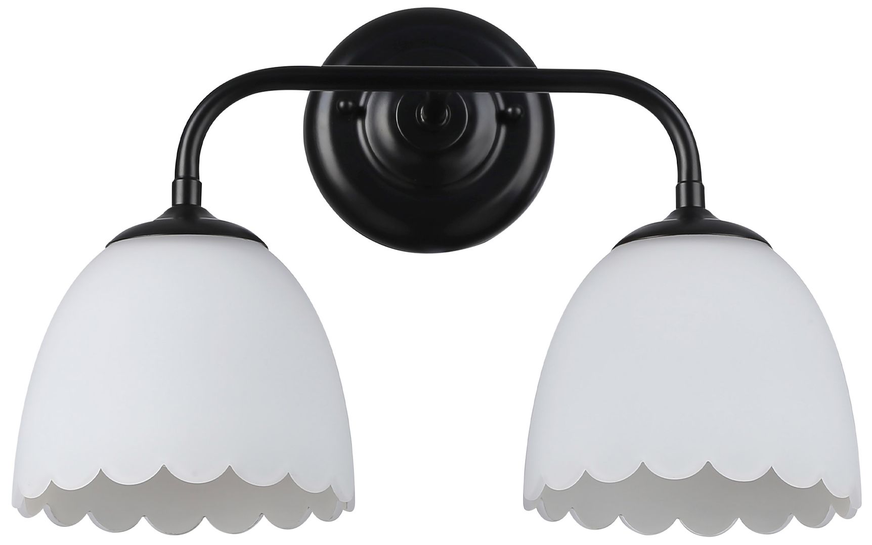 Image 2 Dorinda 11" High Matte Black 2-Light Wall Sconce more views