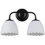 2_Dorinda 11" High Matte Black 2-Light Wall Sconce more views