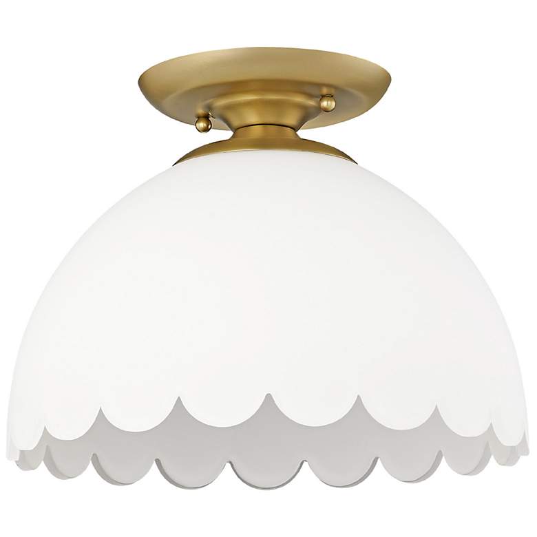 Image 3 Dorinda 12 1/4" Wide Brushed Champagne Bronze Ceiling Light