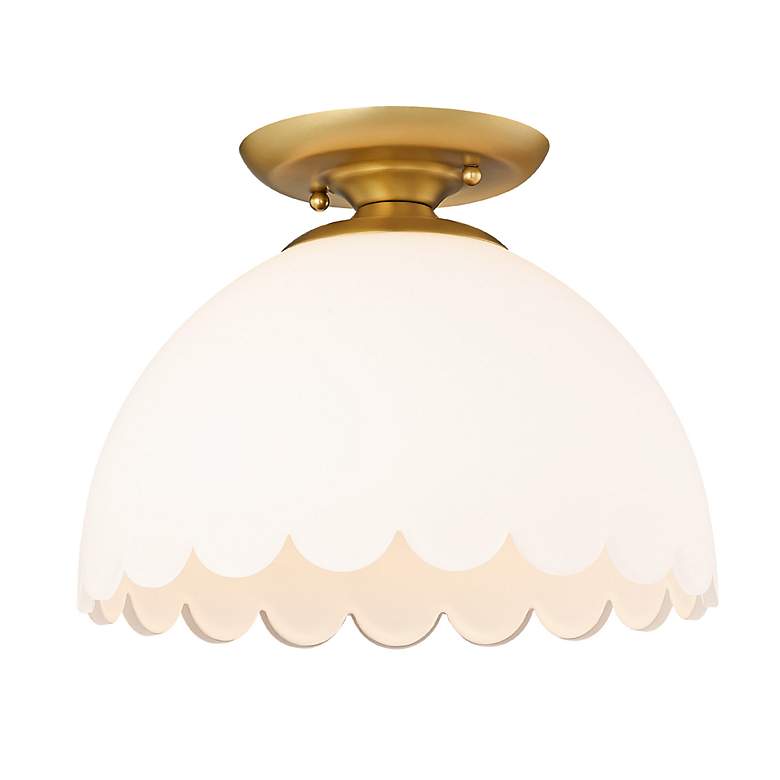 Image 5 Dorinda 12 1/4" Wide Brushed Champagne Bronze Ceiling Light more views