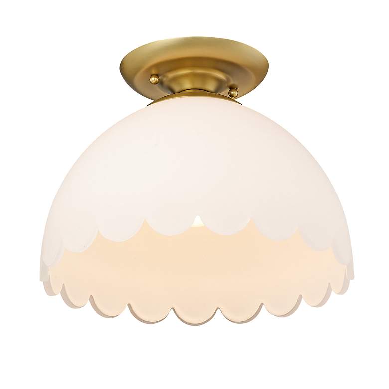 Image 6 Dorinda 12 1/4" Wide Brushed Champagne Bronze Ceiling Light more views