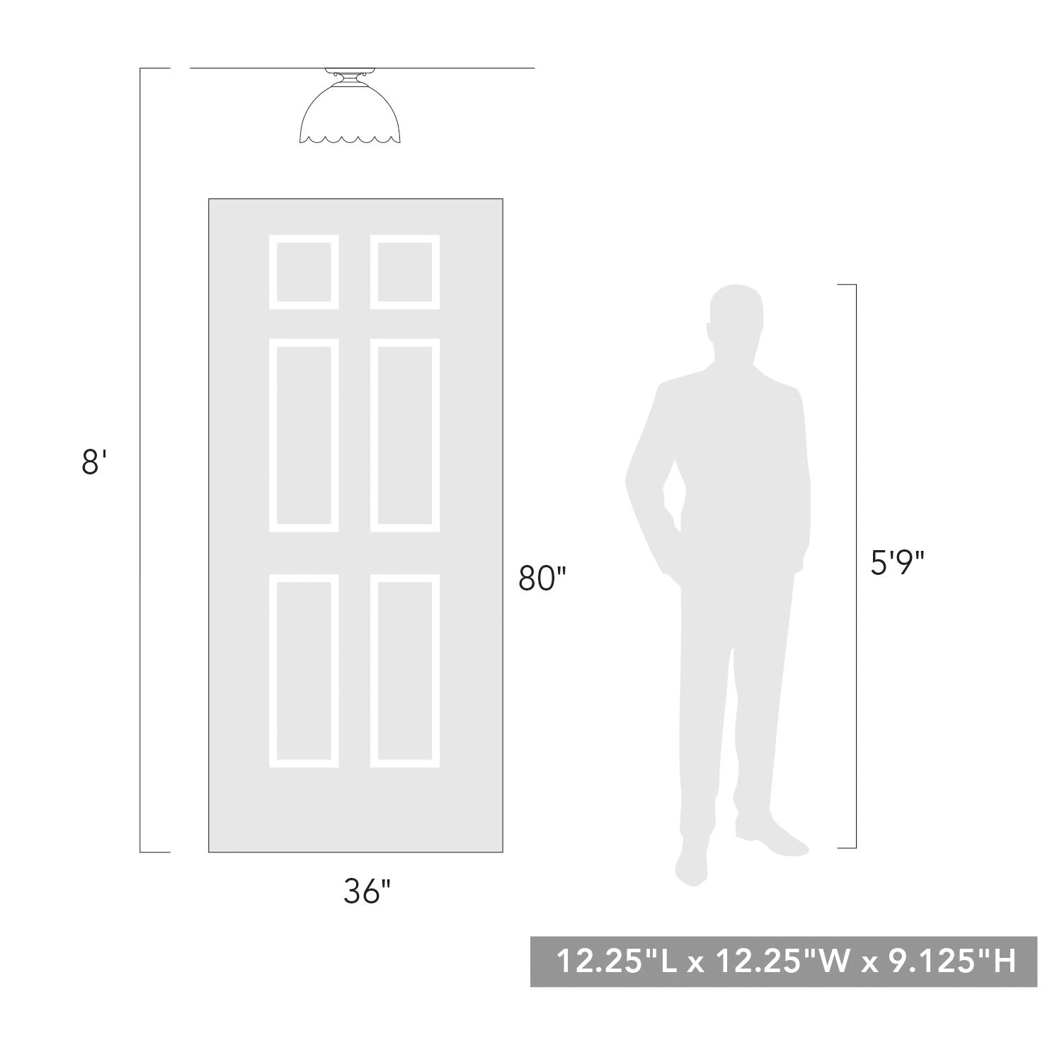 Dorinda 12 1/4" Wide Brushed Champagne Bronze Ceiling Light in scene