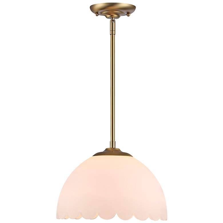 Image 1 Dorinda 12 1/4" Wide Brushed Champagne Bronze Pendant Light