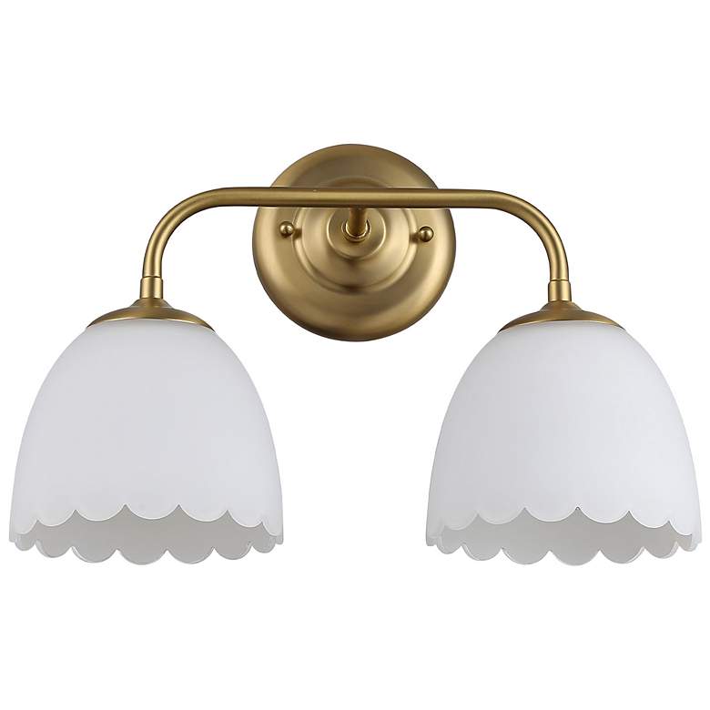 Image 2 Dorinda 2-Light Vanity Light in Brushed Champagne Bronze with Opal Glass more views