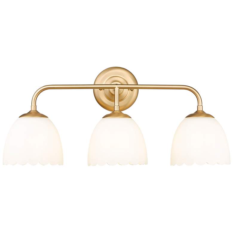 Image 1 Dorinda 3-Light Vanity Light in Brushed Champagne Bronze with Opal Glass