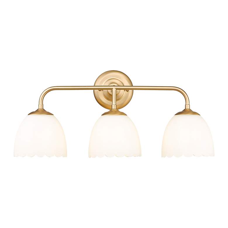 Image 2 Dorinda 3-Light Vanity Light in Brushed Champagne Bronze with Opal Glass more views