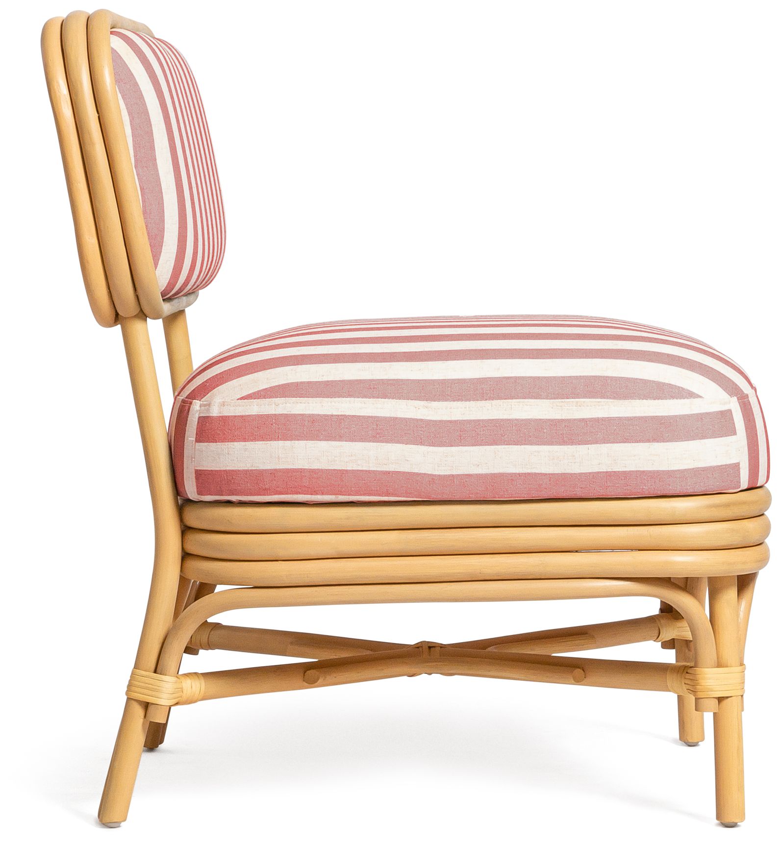 Image 3 Dorine Cherry Striped Accent Chair more views