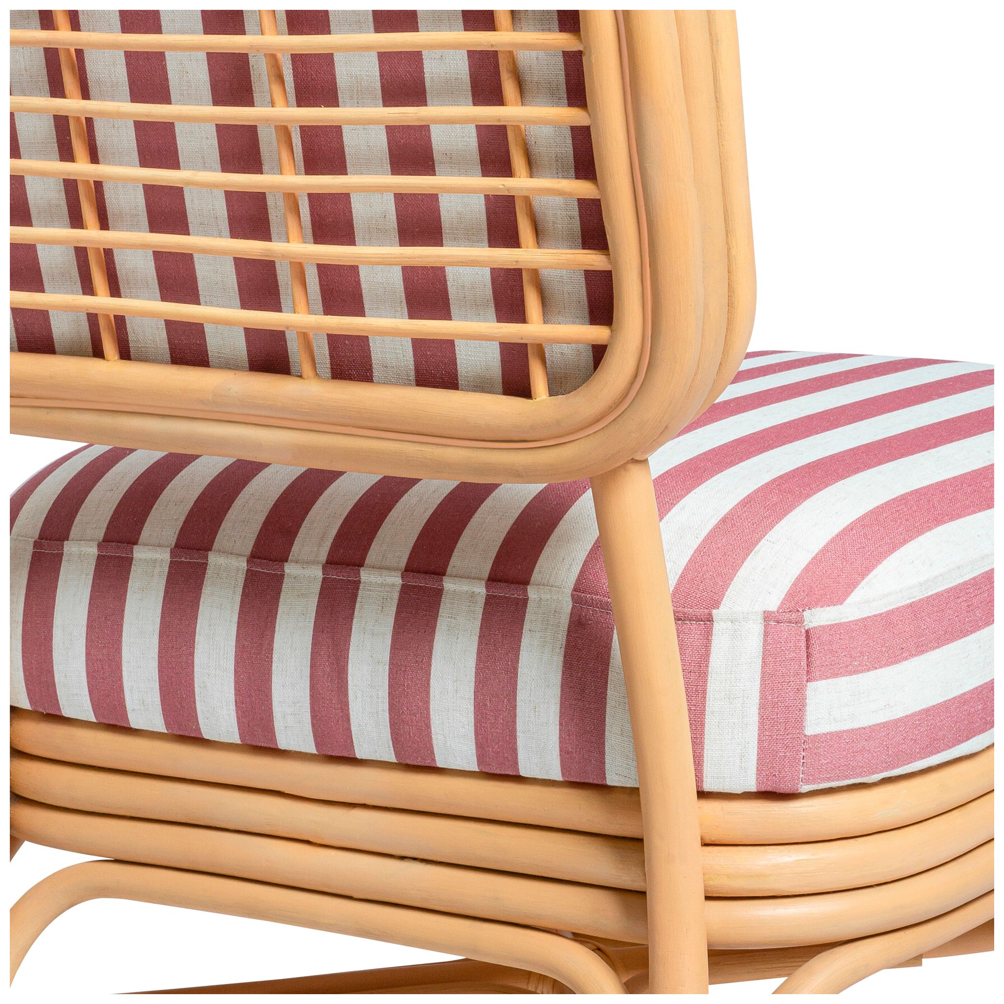 Image 4 Dorine Cherry Striped Accent Chair more views