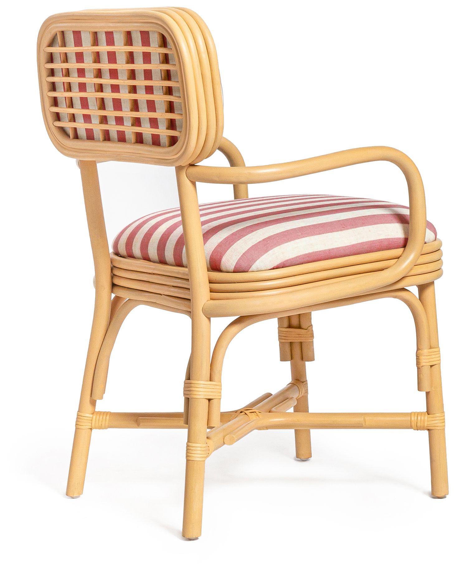 Image 3 Dorine Cherry Striped Arm Chair more views