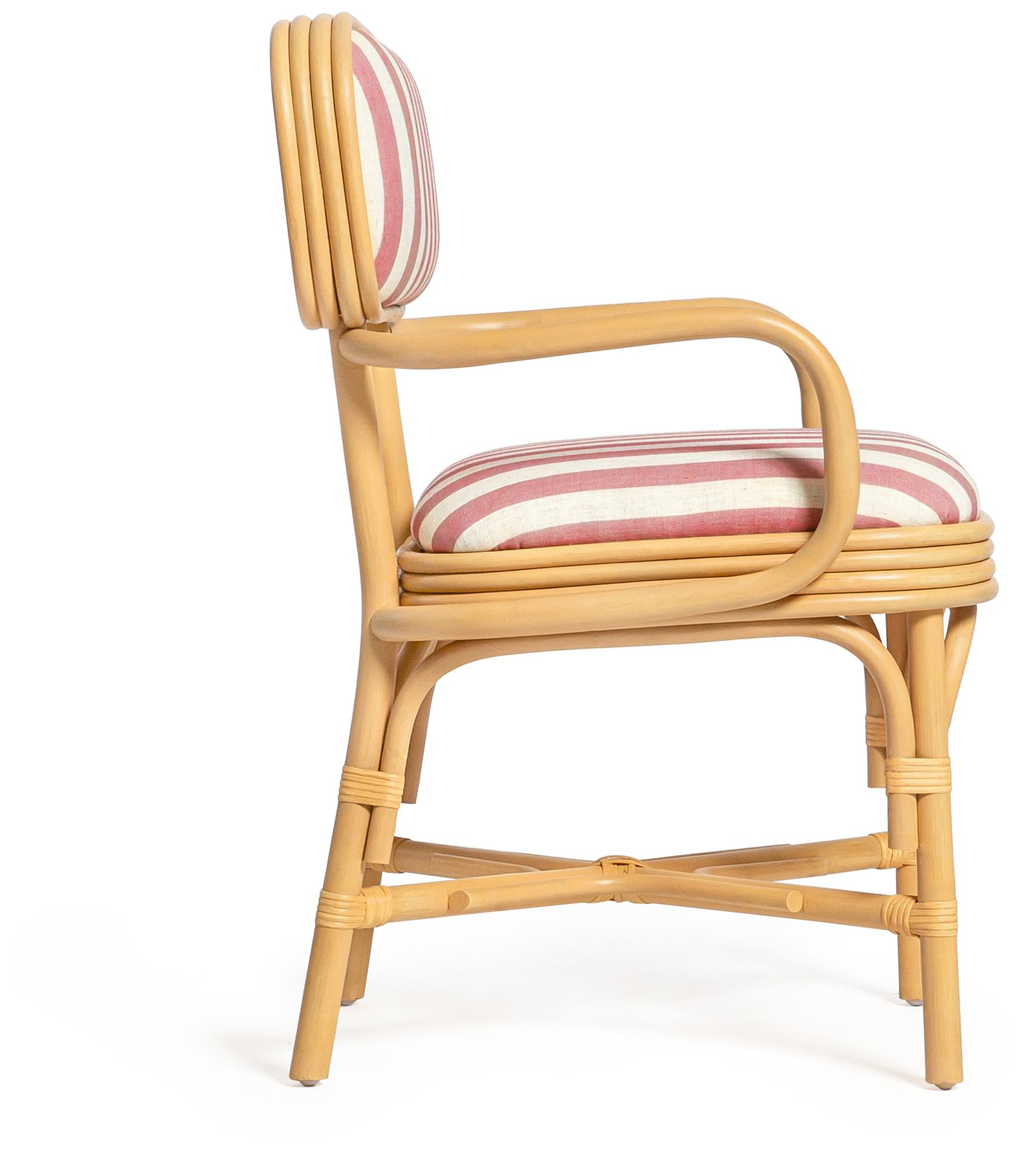 Image 4 Dorine Cherry Striped Arm Chair more views