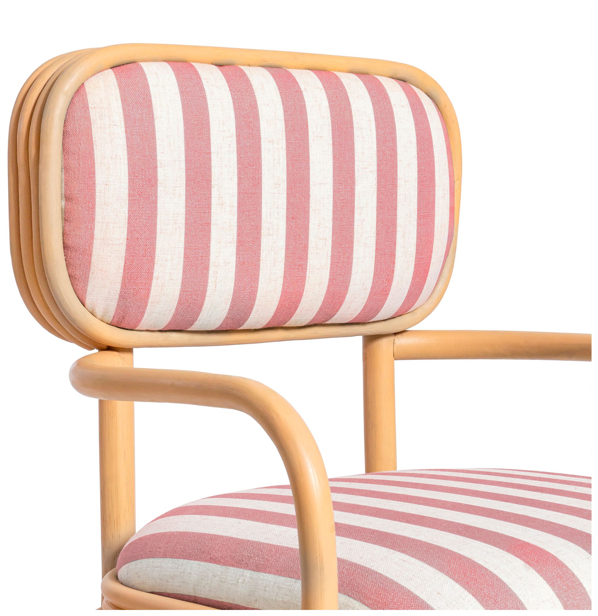 Image 7 Dorine Cherry Striped Arm Chair more views