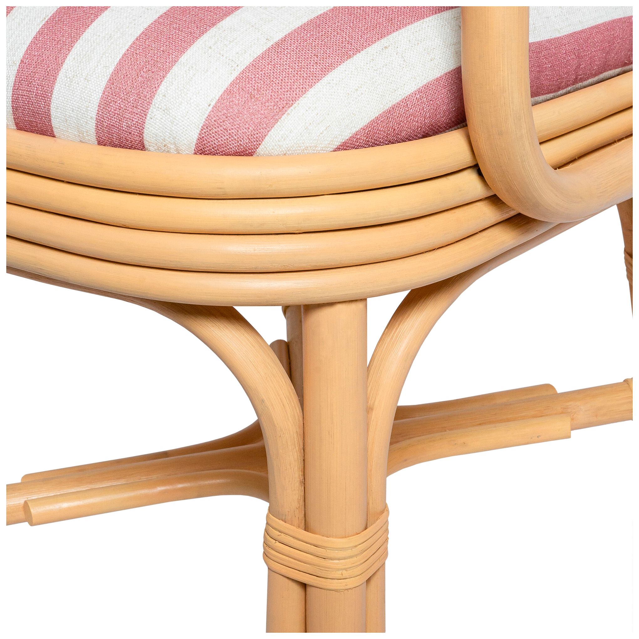 Dorine Cherry Striped Arm Chair