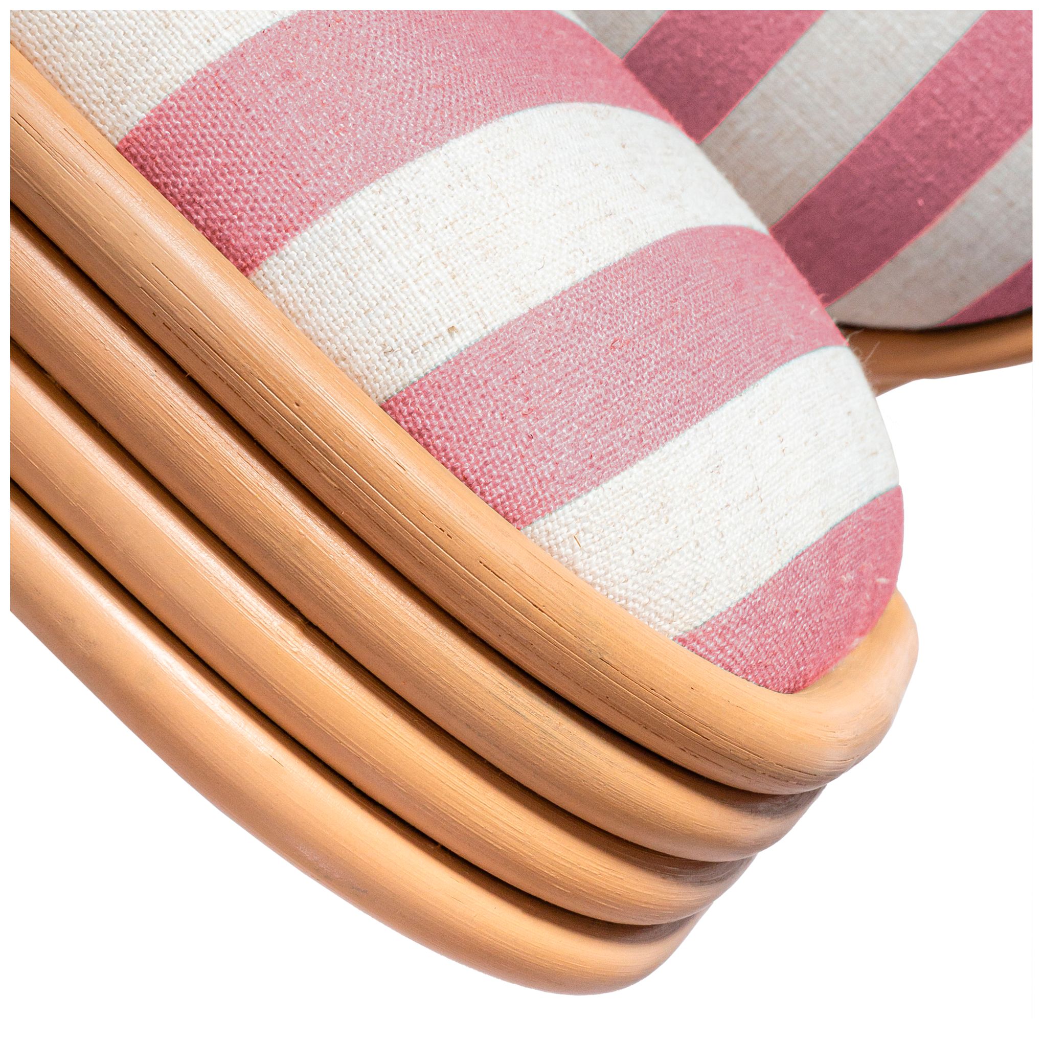 Image 7 Dorine Cherry Striped Dining Chair more views