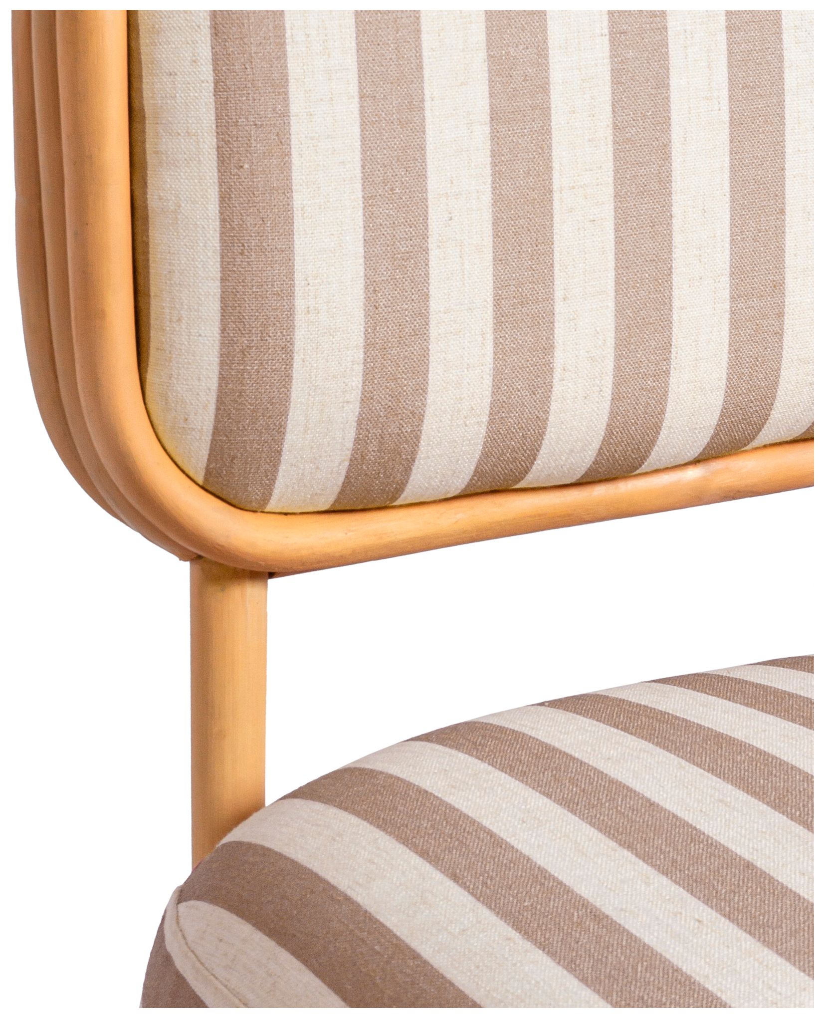 Image 6 Dorine Khaki Striped Accent Chair more views