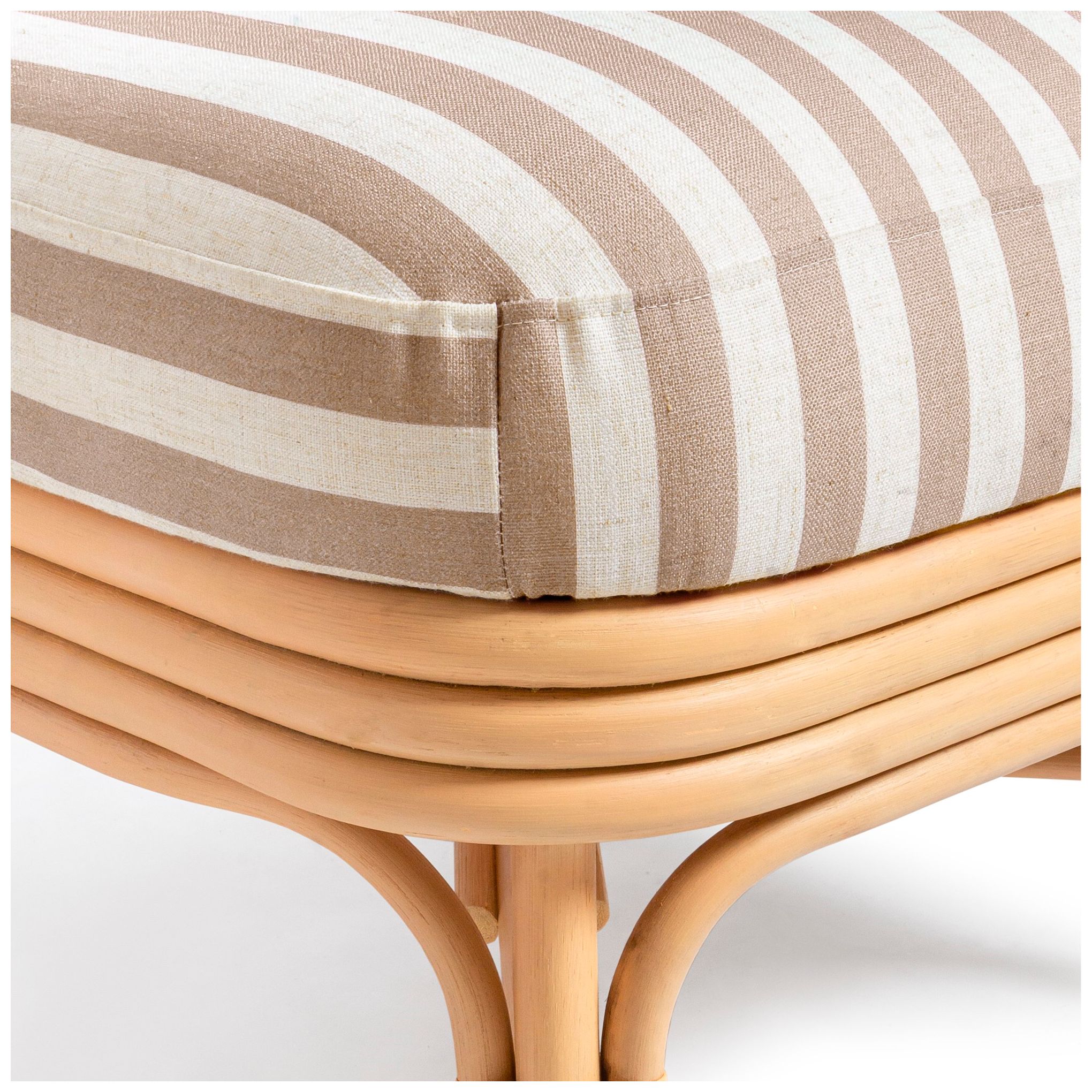 Image 7 Dorine Khaki Striped Accent Chair more views