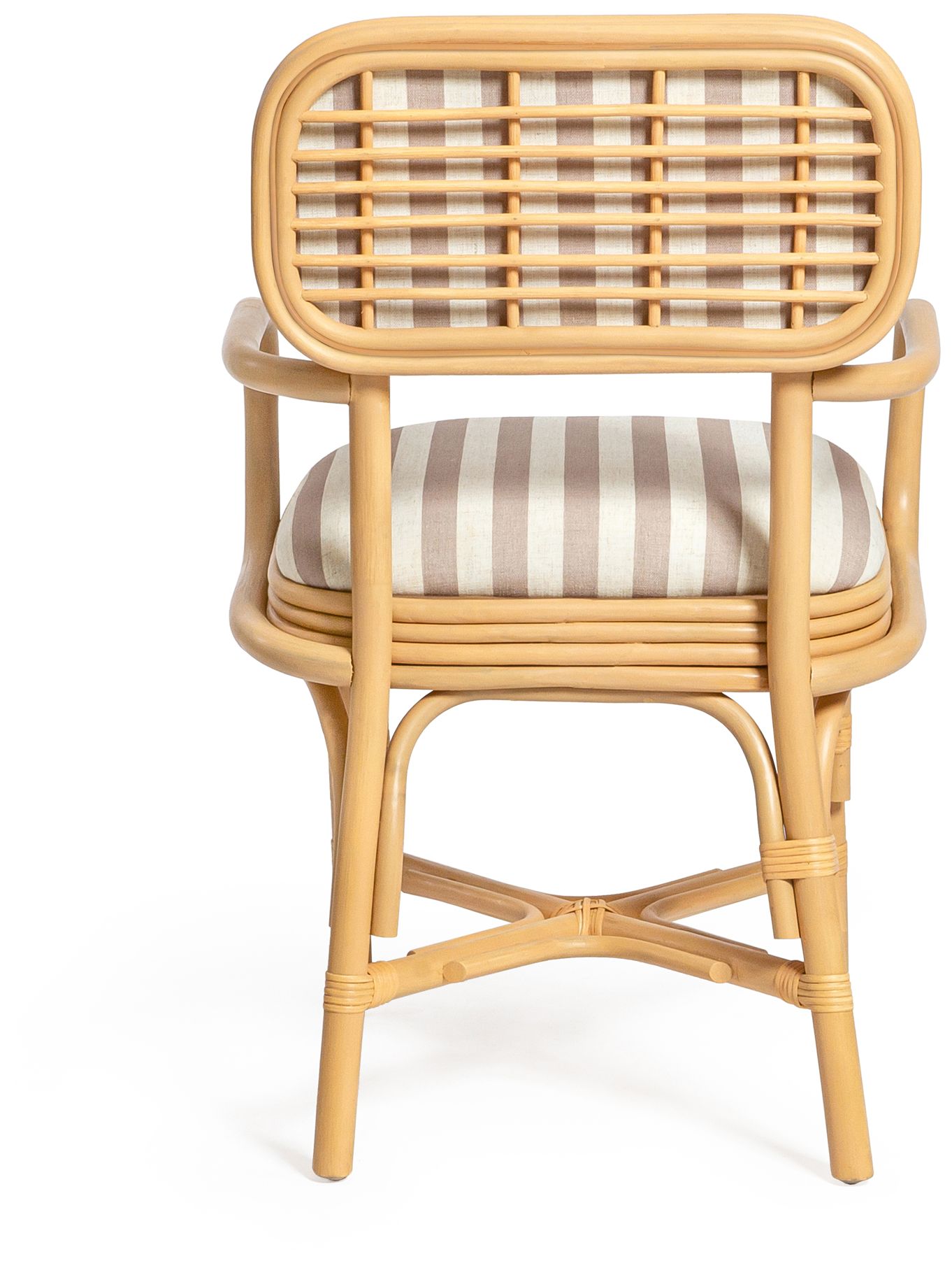 Image 5 Dorine Khaki Striped Arm Chair more views