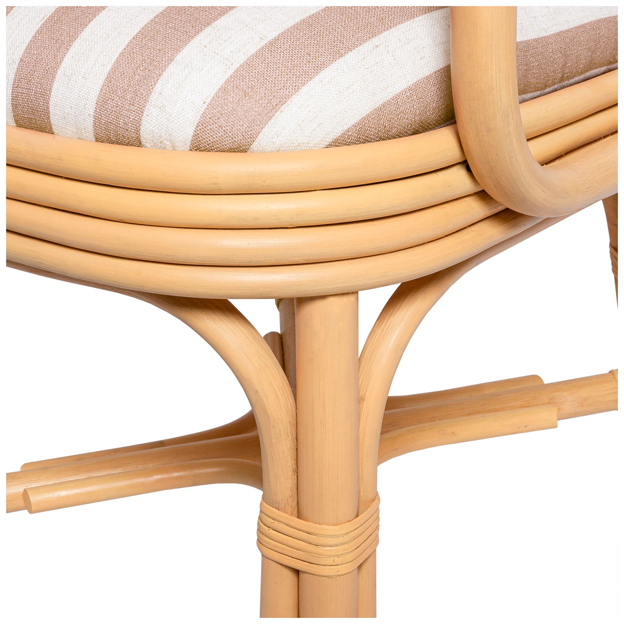 Image 7 Dorine Khaki Striped Arm Chair more views