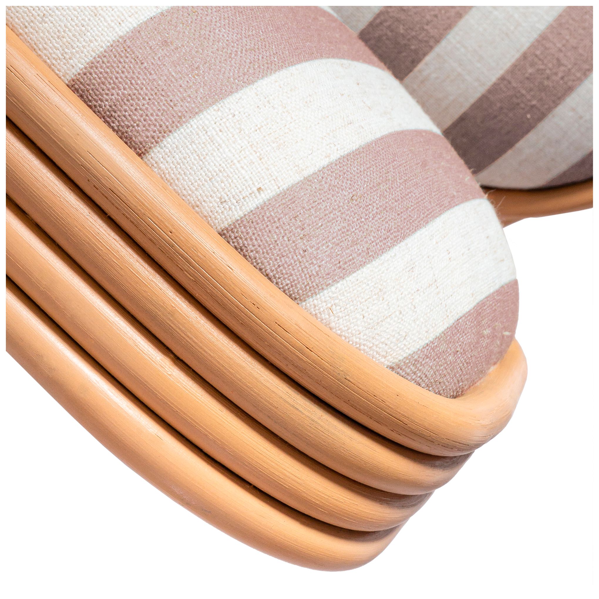 Image 6 Dorine Khaki Striped Dining Chair more views