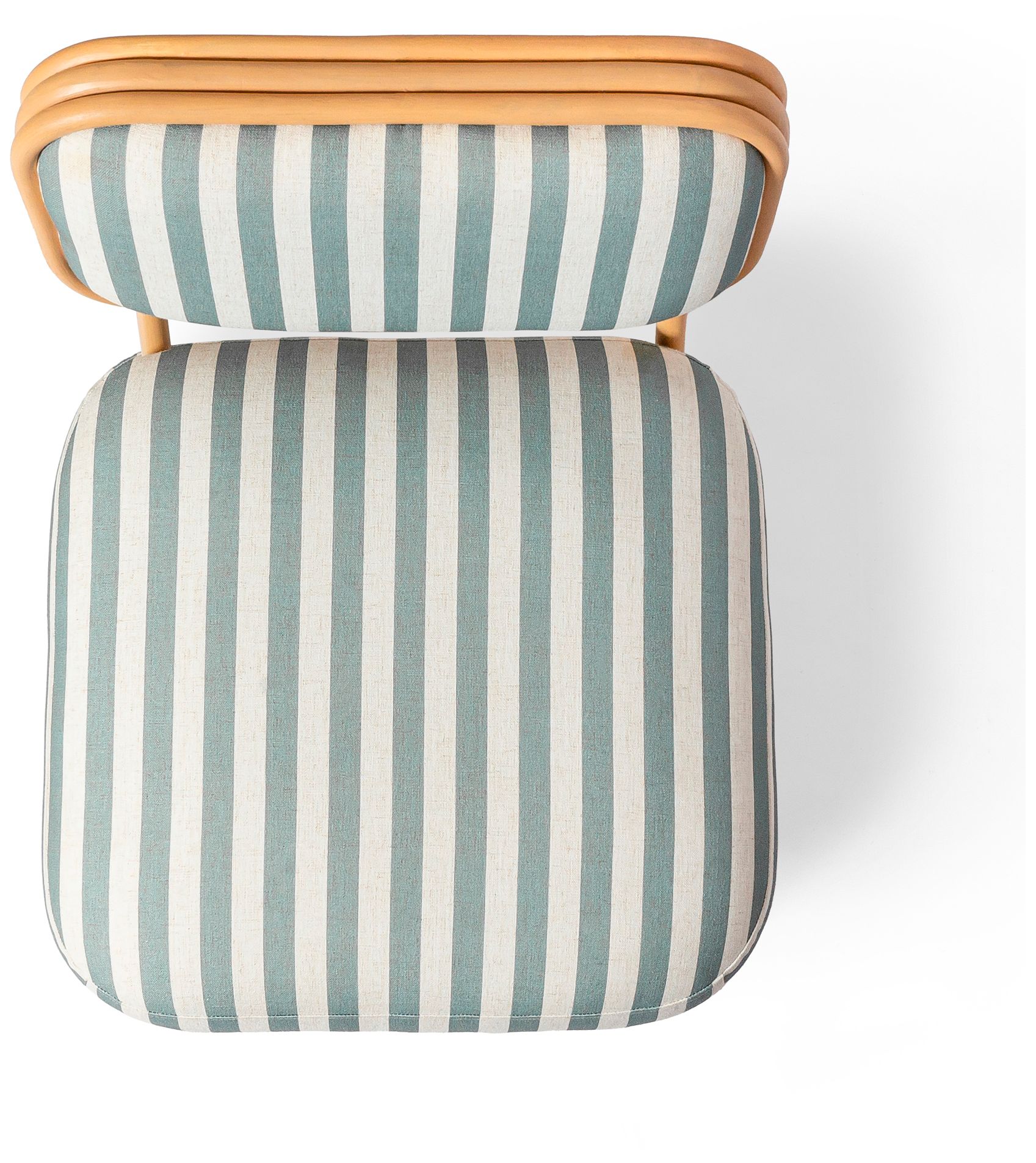 Image 5 Dorine Mint Green Striped Accent Chair more views