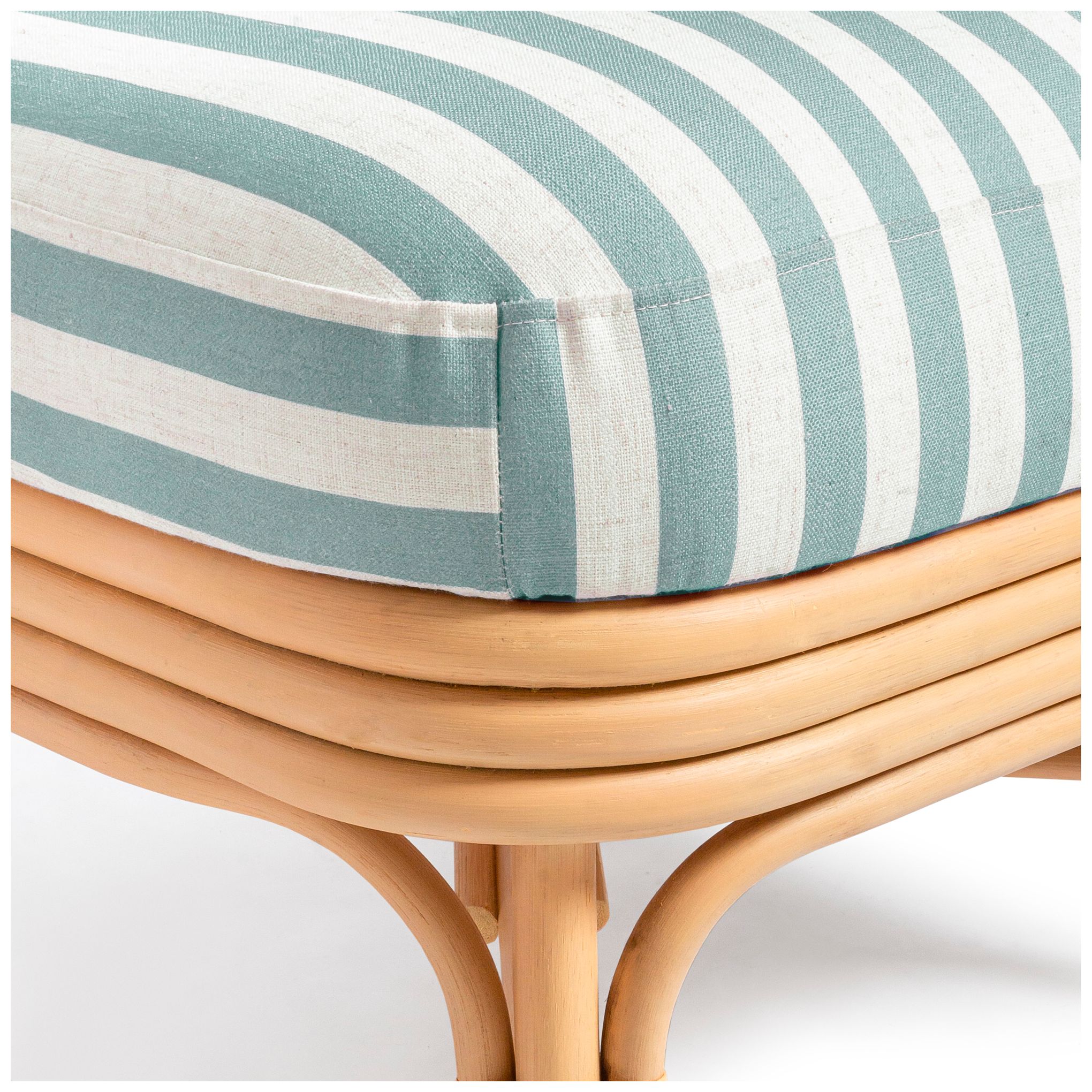 Image 7 Dorine Mint Green Striped Accent Chair more views