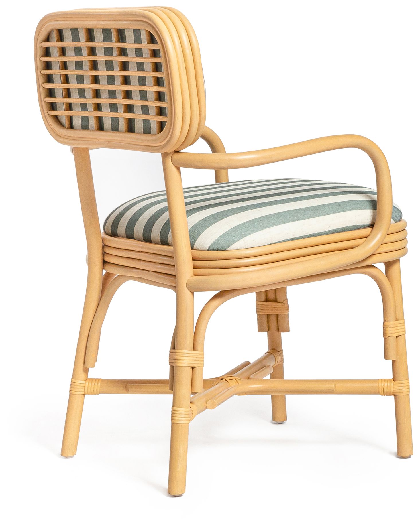 Image 4 Dorine Mint Green Striped Arm Chair more views