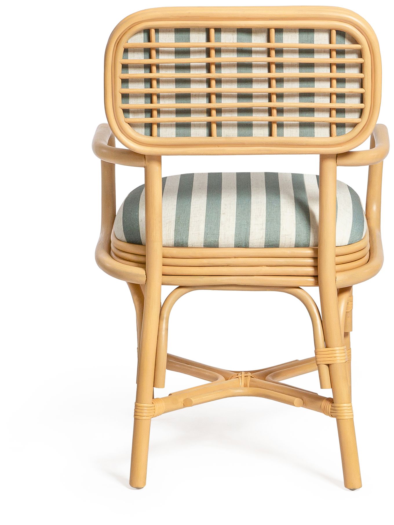 Image 5 Dorine Mint Green Striped Arm Chair more views