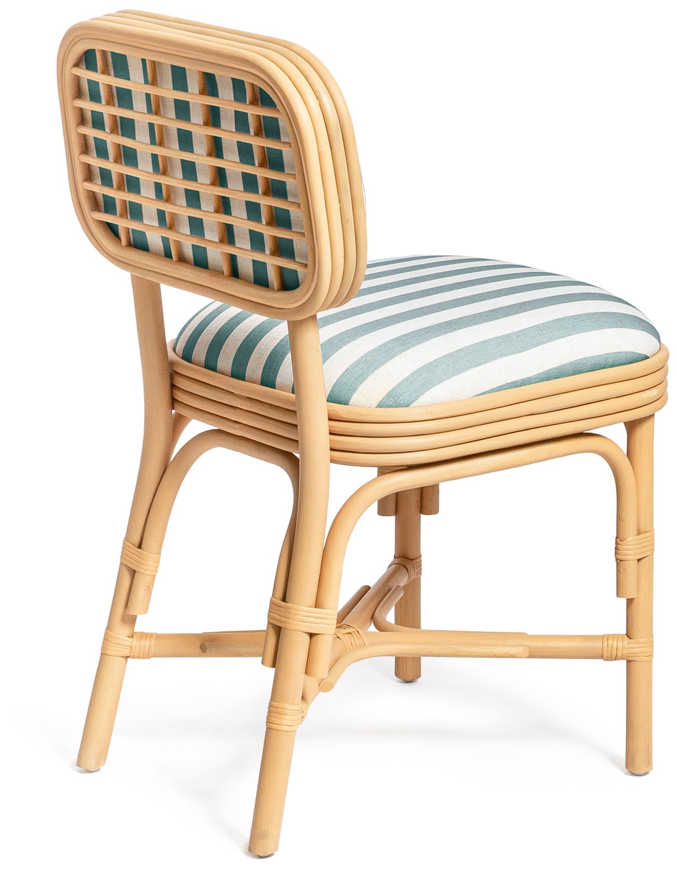 Image 4 Dorine Mint Green Striped Dining Chair more views