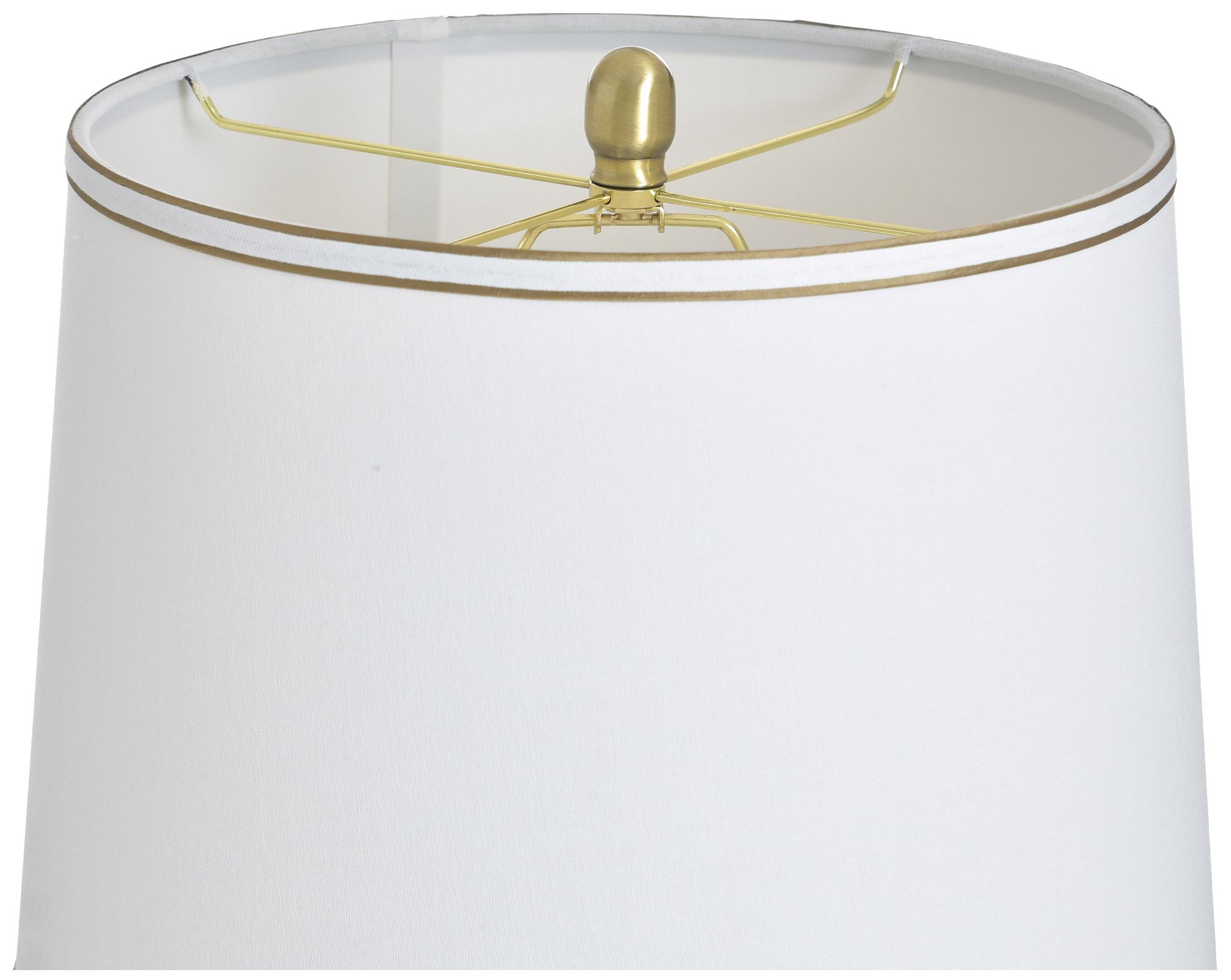 Image 6 Doris 33" High Clear Seeded &  Antique Brass Table Lamp with White Shade more views