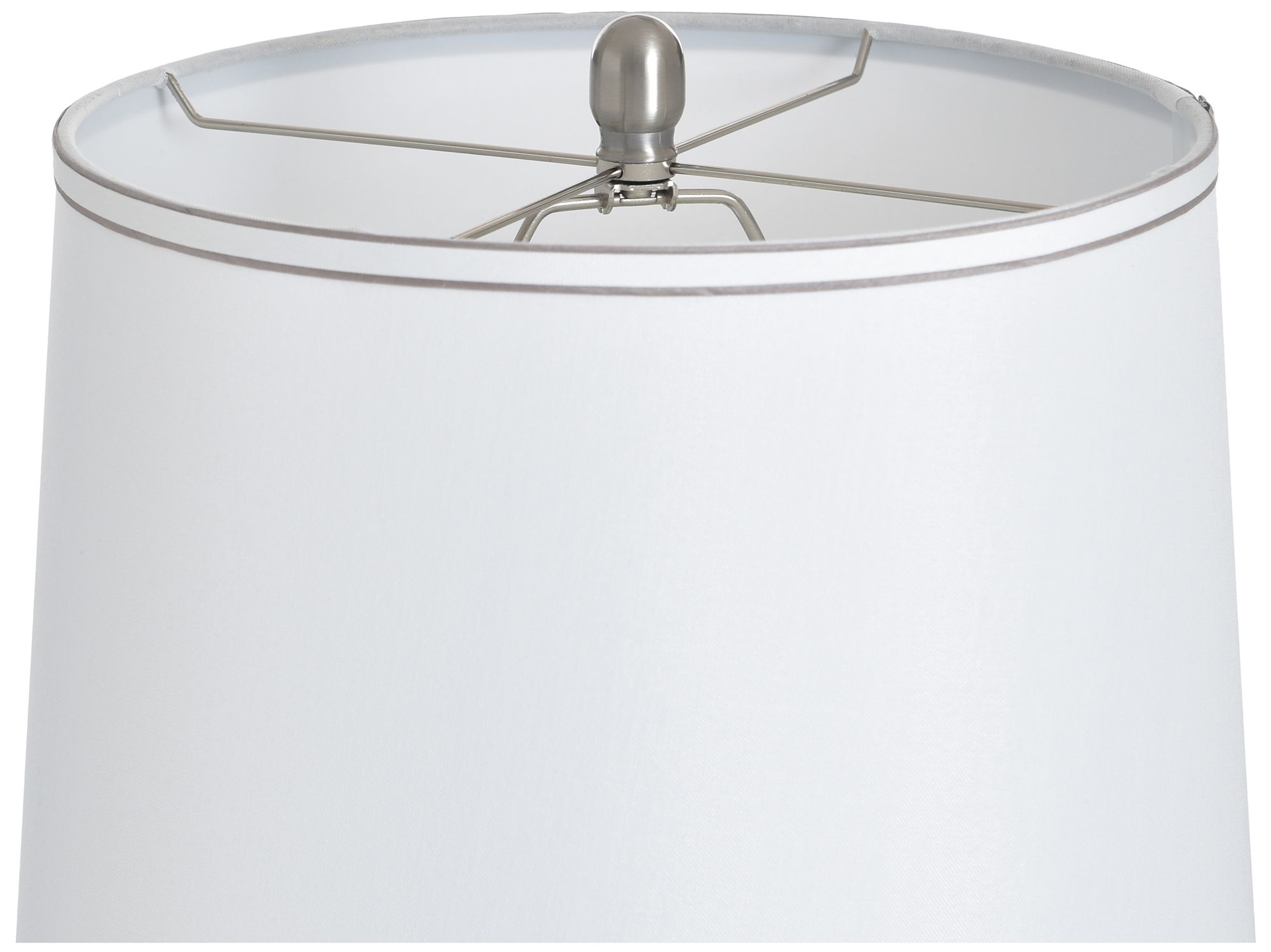 Image 6 Doris 33" High Clear Seeded &  Brushed Steel Table Lamp with White Shade more views