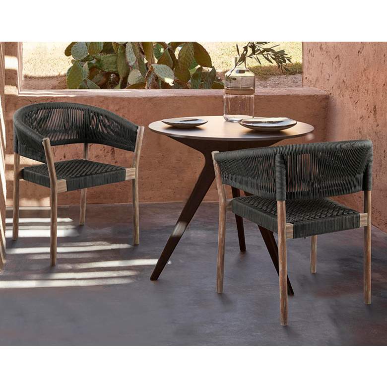 Image 1 Doris Light Eucalyptus Outdoor Dining Chairs Set of 2