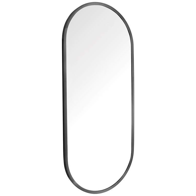 Image 1 Doris Plated Stainless Steel 21" x 50" Oval Wall Mirror