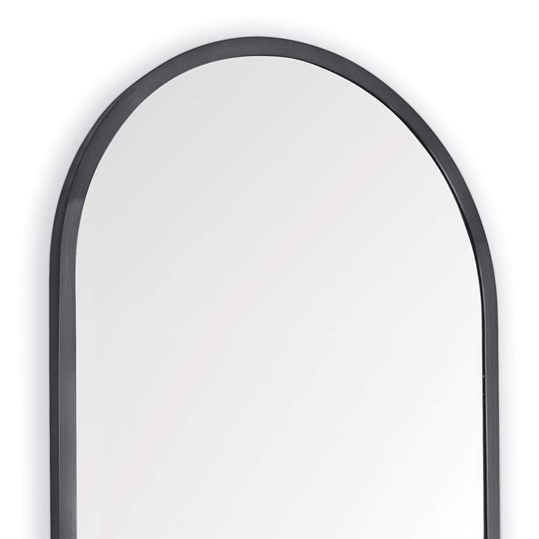 Image 2 Doris Plated Stainless Steel 21 inch x 50 inch Oval Wall Mirror more views