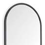 Doris Plated Stainless Steel 21" x 50" Oval Wall Mirror