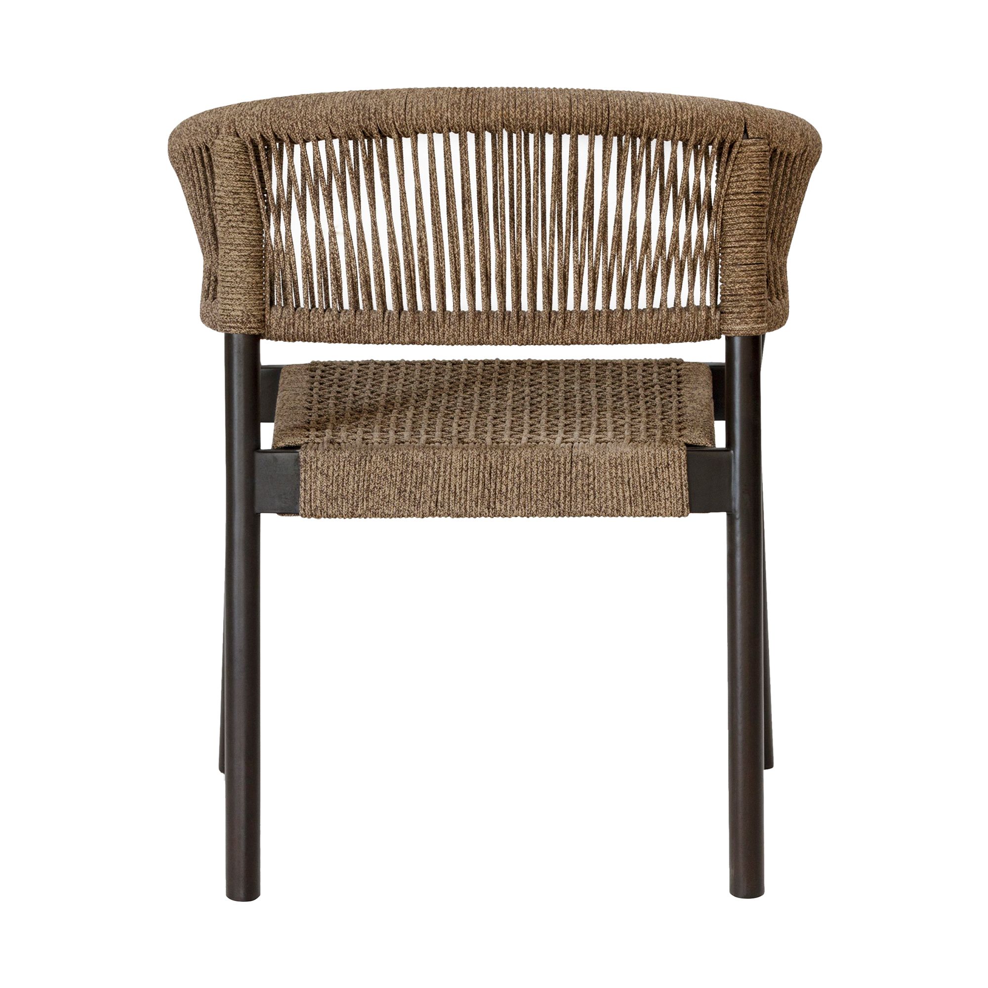 Image 4 Doris Set of 2 Outdoor Dining Chair in Dark Eucalyptus Wood, Truffle Rope more views
