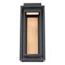 Thumbnail2 of Dorne 18" High Black and Aged Brass LED Outdoor Wall Light more views
