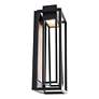 Thumbnail3 of Dorne 18" High Black and Aged Brass LED Outdoor Wall Light more views