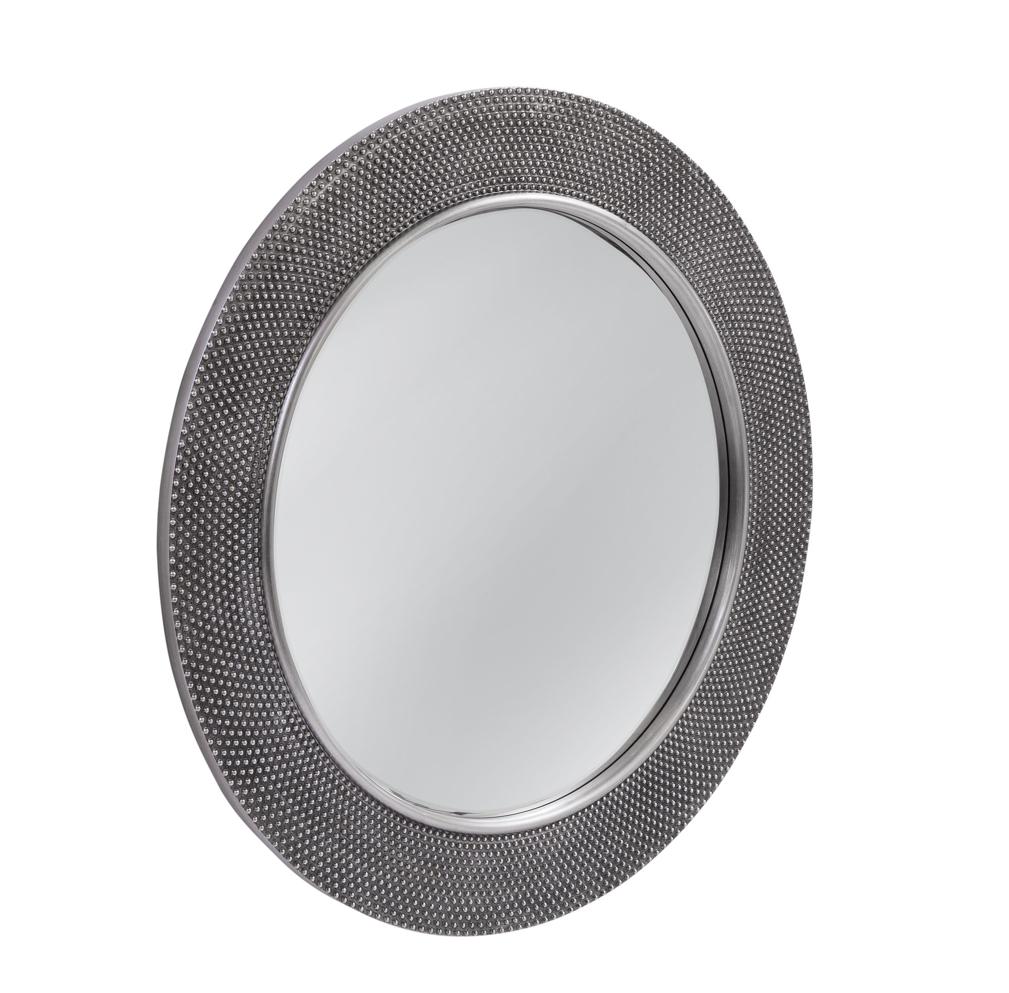 Image 2 Dorotea 44"W x 44"H Antique Silver Wall Mirror more views