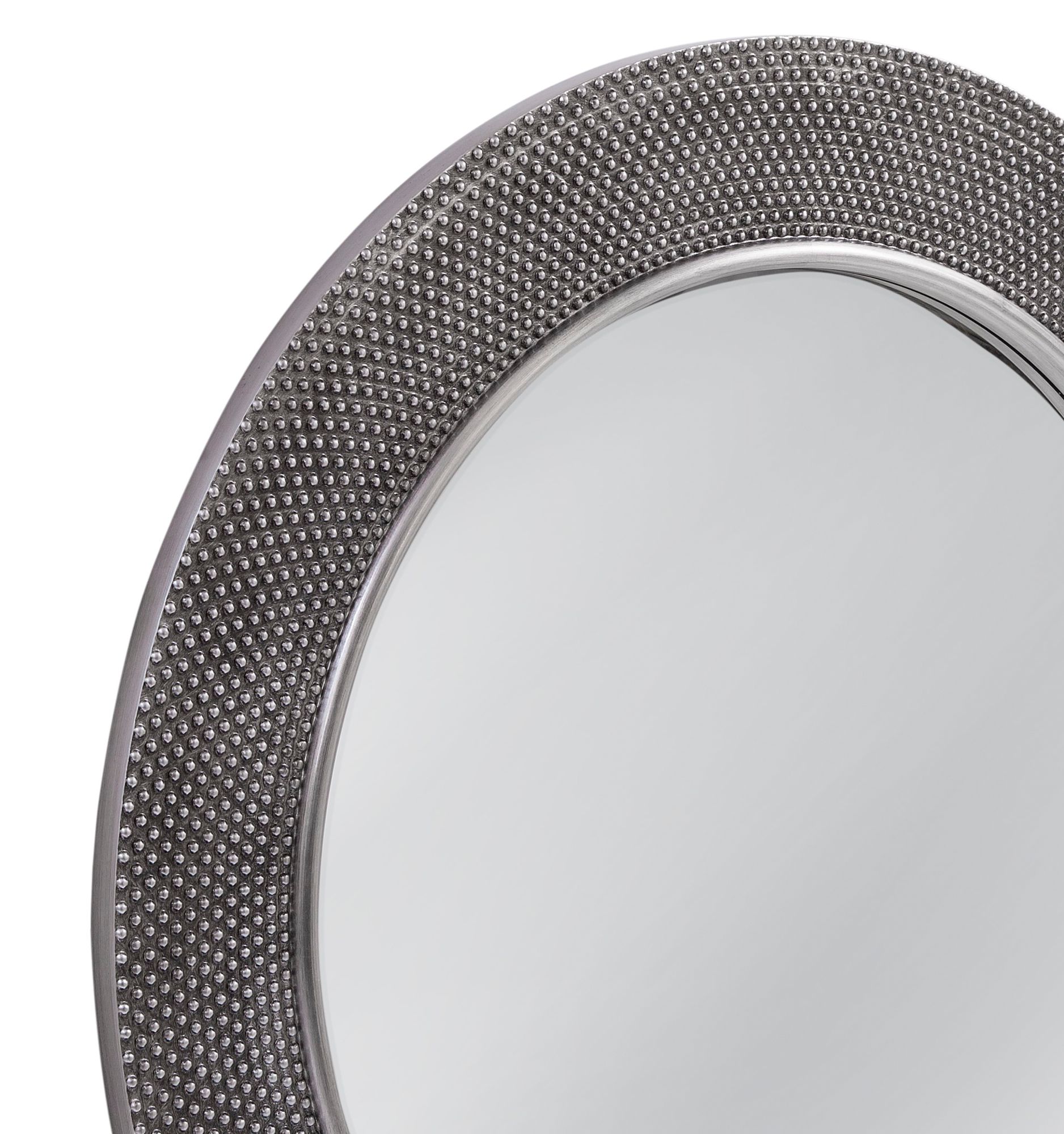 Image 3 Dorotea 44"W x 44"H Antique Silver Wall Mirror more views