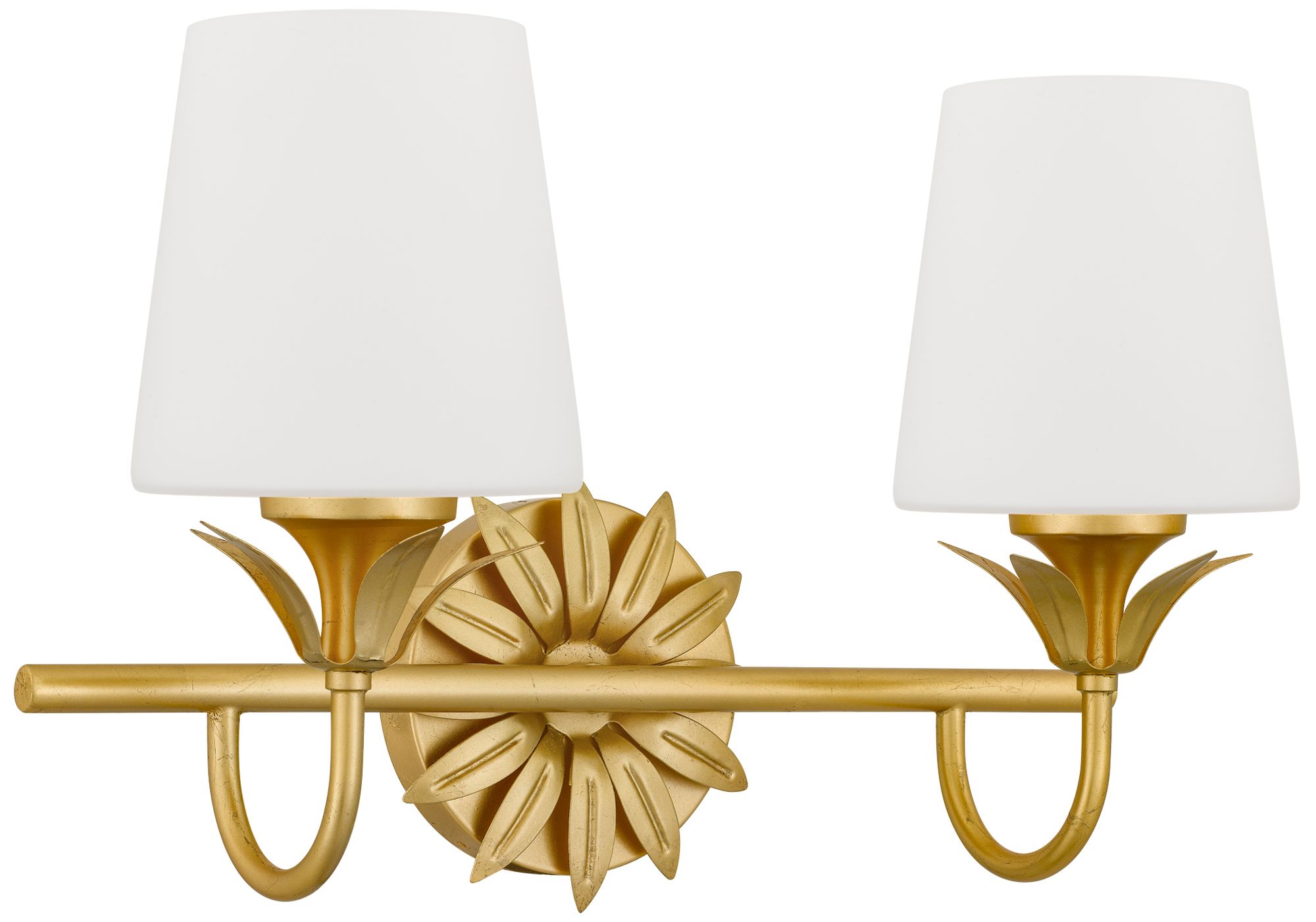 Thumbnail3 of Dorothea 2-Light Gold Leaf Vanity Light more views