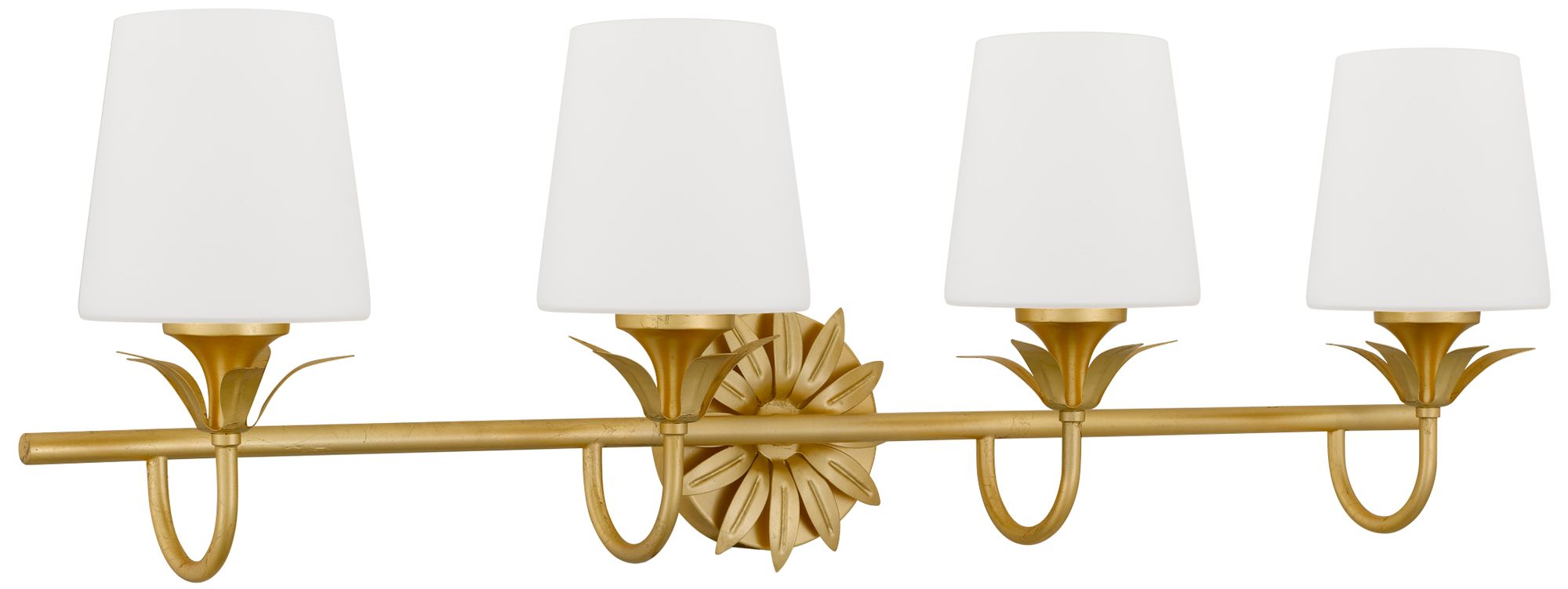 Image 2 Dorothea 4-Light Gold Leaf Vanity Light more views