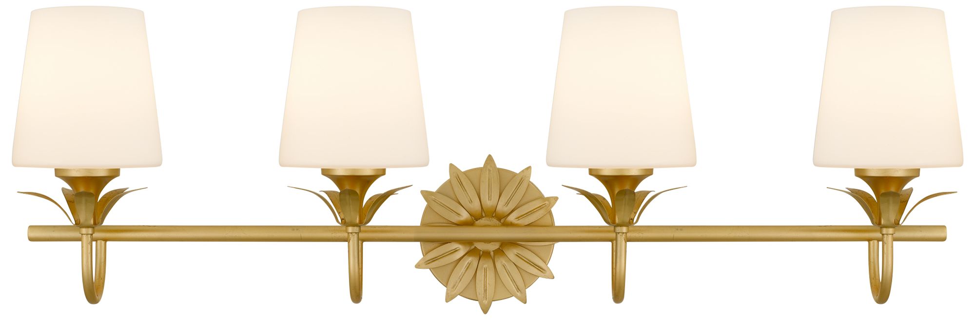 Image 3 Dorothea 4-Light Gold Leaf Vanity Light more views