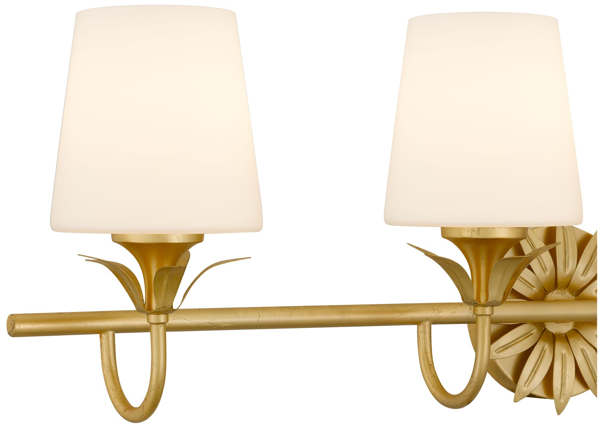 Image 5 Dorothea 4-Light Gold Leaf Vanity Light more views